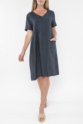 Panelled Linen Dress