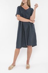 Panelled Linen Dress