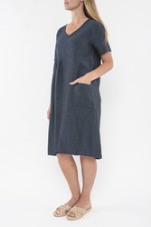 Panelled Linen Dress