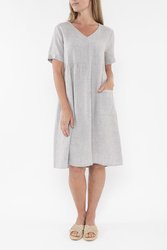 Panelled Linen Dress