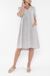 Panelled Linen Dress