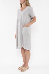 Panelled Linen Dress