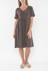 Panelled Linen Dress