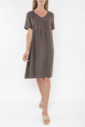 Panelled Linen Dress