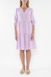 Mini Check Tiered Dress 