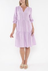 Mini Check Tiered Dress 