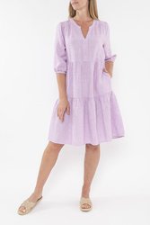 Mini Check Tiered Dress 