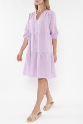 Mini Check Tiered Dress 