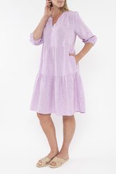Mini Check Tiered Dress 