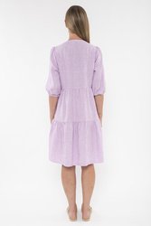 Mini Check Tiered Dress 