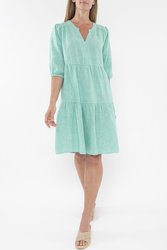 Mini Check Tiered Dress 