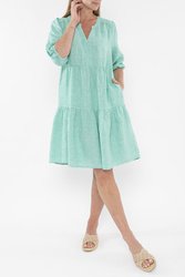 Mini Check Tiered Dress 