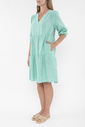 Mini Check Tiered Dress 