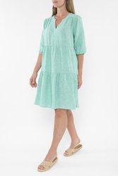 Mini Check Tiered Dress 