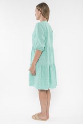 Mini Check Tiered Dress 