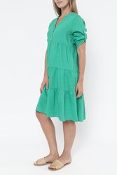 Linen Tiered Dress