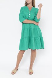 Linen Tiered Dress