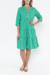 Linen Tiered Dress