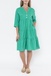 Linen Tiered Dress