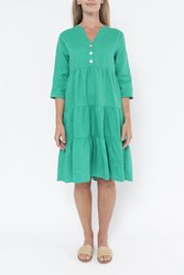 Linen Tiered Dress