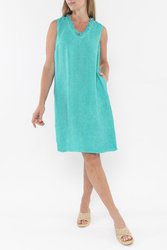 Ruffle V Neck Dress