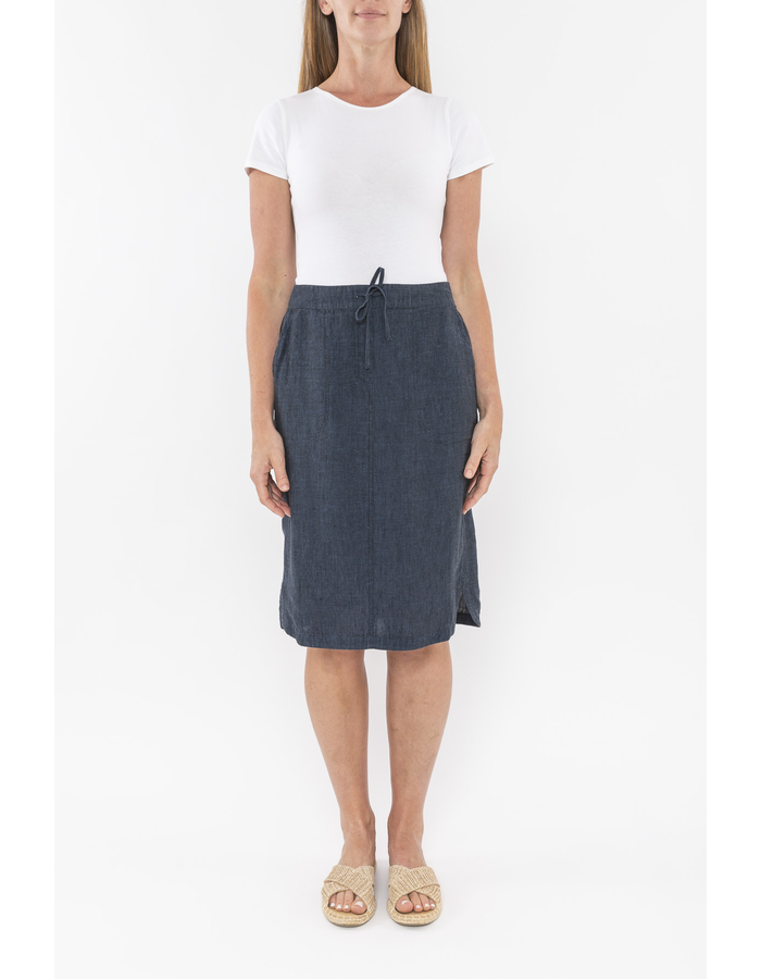 Pull On Linen Skirt