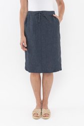 Pull On Linen Skirt