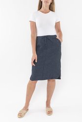 Pull On Linen Skirt