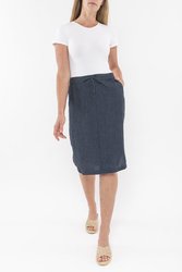 Pull On Linen Skirt