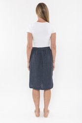 Pull On Linen Skirt