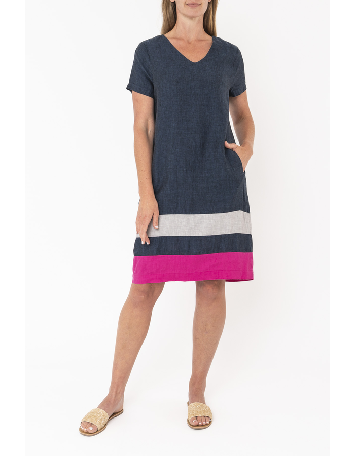 Stripe Contrast Hem Dress