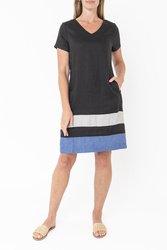 Stripe Contrast Hem Dress