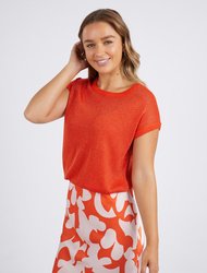 Alma Metallic Knit Top