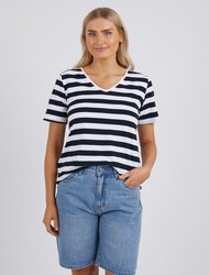 Fortune Stripe Vee Tee
