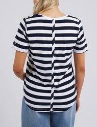Fortune Stripe Vee Tee