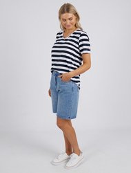 Fortune Stripe Vee Tee