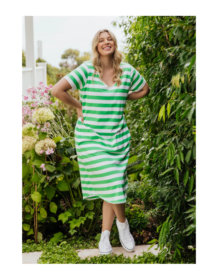 Maeve Midi Dress- Stripe