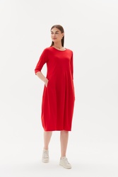 3/4 Sleeve Diagonal Dress