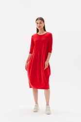 3/4 Sleeve Diagonal Dress