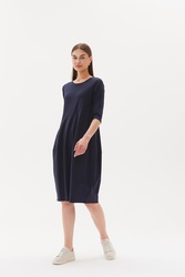 3/4 Sleeve Diagonal Dress
