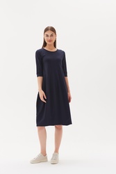 3/4 Sleeve Diagonal Dress