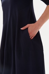 3/4 Sleeve Diagonal Dress