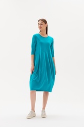 3/4 Sleeve Diagonal Dress