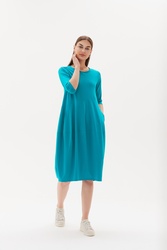 3/4 Sleeve Diagonal Dress