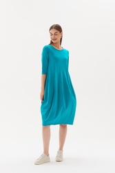 3/4 Sleeve Diagonal Dress