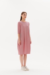 3/4 Slv St Diagonal Dress