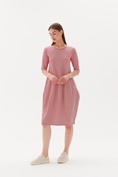 3/4 Slv St Diagonal Dress
