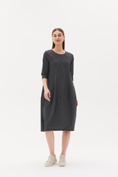 3/4 Slv St Diagonal Dress