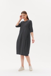 3/4 Slv St Diagonal Dress