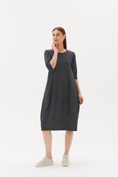 3/4 Slv St Diagonal Dress